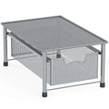 Simple Houseware Stackable Cabinet Basket Drawer Organizer, Silver - color: Silver, size: 1-Tier