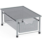 Simple Houseware Stackable Cabinet Basket Drawer Organizer, Silver - color: Silver, size: 1-Tier