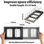 Pot Lid Rack and Baking Pan Cookware Storage Organizers Inside Cabinet for Under Cabinet