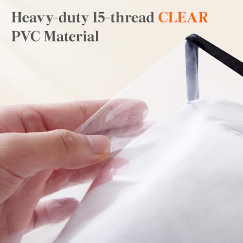 Lifewit 3 Pack Clear Clothes Storage Bags, 60L Plastic Blanket Storage Bag, Vinyl Foldable Moving Bags with Zipper, Closet Organizers and Storage Containers for Bedding, Duvet, Comforter - size: 60L