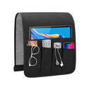 Non-slip Couch Organizer Armchair Caddy, Oxford TV Remote Control Holder Bedside Caddy with 5 Pockets for Key Glasses Phone Magazine Holders. - size: 35"x12.4"