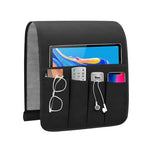 Non-slip Couch Organizer Armchair Caddy, Oxford TV Remote Control Holder Bedside Caddy with 5 Pockets for Key Glasses Phone Magazine Holders. - size: 35"x12.4"