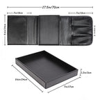 Couch Caddy, Armchair caddy with Detachable Tray, Non-Slip PU Leather Remote Control Holder for Recliner with 5 Pockets (Black) - color: Black