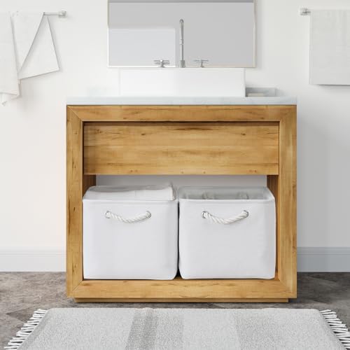 TheWarmHome Storage Basket for Shelves - 15.8x11.8x11.8 inch 3 Pack Fabric Storage Cubes, Collapsible Storage Bin for Organizing Organizer Closet Book Gift Dog(White) - color: White Color, size: 3PCS/Large Cube - 16L×12W×12H