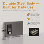 16 Key Lock Box Wall Mount, Smart Key Cabinet, use One Time Password,Fixed Code, Bluetooth, Wi-Fi Remote, Key Unlock, Security Lockbox Organizer for Valets, Hotel, Car, Office Key Management & Storage - size: 16 Key (Smart)