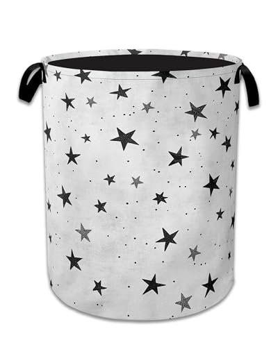 Star Laundry Basket Collapsible Laundry Hamper with Handle, Oxford Clothes Toy Storage Bin for Bathroom Bedroom Room Decor 16" X 20.8" - color: Star