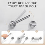 Day Moon™ - Toilet Paper Holder - Modern Roll Holder for Bathroom - 2 Pack - Wall Mount, Brushed Nickel - color: Brushed Nickel, size: Classic 2 Pack