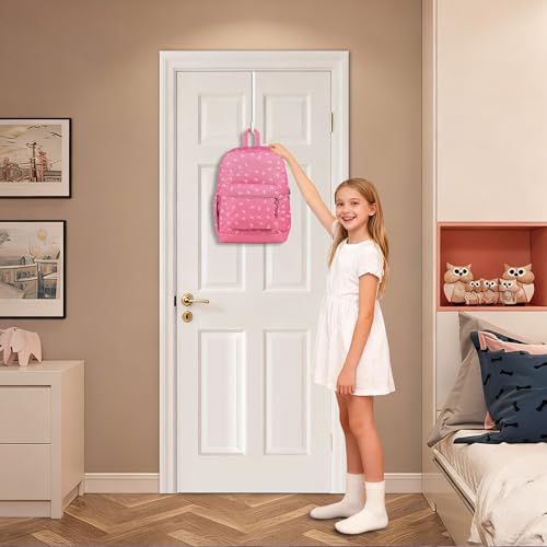 Mars-Rock Over The Door Metal Hooks with Plastic Coating 10" Fit 0.5" to 1 3/8" Door 4 Pcs Heavy Duty Single Towel Robe Rack Wreath Bathroom Shower Hanger Shoe Organizer Ironing Board Long White - color: K: WT 10" fit 0.5" to 1 3/8" door 4pcs