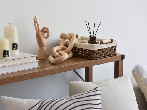 StorageWorks Small Baskets for Organizing, Decorative Storage Baskets for Bathroom with Liner, Basket for Toilet Tank Top, Brown, Set of 2 - color: Brown, size: 12"L x 7¾"W x 3¼"H + 10¼"L x 6"W x 2¼"H
