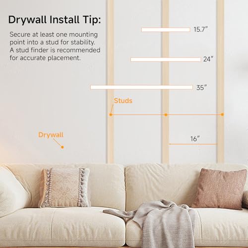 INHABIT UNION Oak Floating Shelves Set of 2，35.43in Wall Mounted Display Ledge Shelves for Bedroom, Bathroom, Living Room and Kitchen Decoration Storage - color: Oak, size: 35 Inch