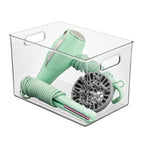 iDesign Large Clear Plastic Storage Bin for Bathroom or Vanity, Organizer for Hair Tools & Shampoo Bottles - style: Pack of 1