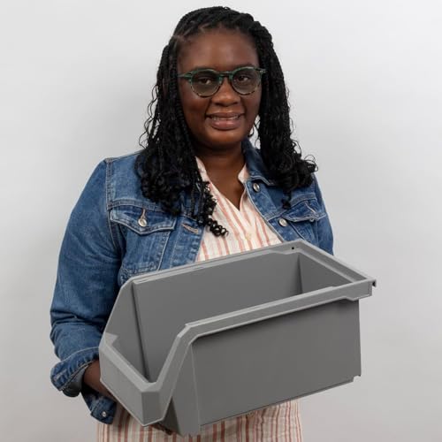 ReadySpace Large Plastic Storage Bins, Stackable Organizer Containers for Closet Pantry Shelf Garage and Office Organization, Clear, 6 Pack - color: Clear, size: Large, 6-Pack
