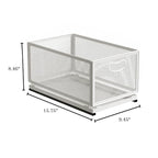 Sliding Cabinet Basket Organizer Drawer Self Adhesive Slide out Pantry Shelves Heavy Duty Carbon Steel Slide Cabinet Storage Basket with Handle for Bathroom Kitchen Home - size: Extended Large