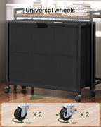 CHOEZON Laundry Sorter, Laundry Hamper with Storage Shelf, Mobile 2-in-1 Basket Organizer, 120 L Rolling Hamper, Large Bags and Movable Wheels, Metal Frame, Rustic Brown and Black TXY01BF
