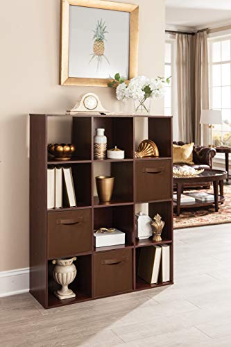 ClosetMaid Cubeicals 12 Cube Storage Shelf Organizer Bookshelf, Stackable, Vertical or Horizontal, Easy Assembly, Dark Cherry Finish - color: Dark Cherry, size: 12-Cube