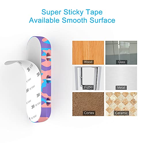 INCHOR Cable Organizer, Cord Organizer Cable Management, Cable Clips USB Cable Holder Wire Organizer Cord Clips,(5, 3 Slots Colourful) - color: Multi