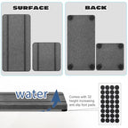 4PCS Stone Drying Trays for Bathroom Sink and Kitchen Counter, Water Absorbing Stone Tray with Diatomaceous Earth, Soap Dish and Coaster - color: Dark Gray 2stripes