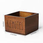 LBEMEY Acacia Wood Remote Holder, Control Organizer for TV - Home, Living Room, Bedroom - Wooden Remote Box (Brown, M, 3+ Remotes) - size: M,for 3+ Remote Controls
