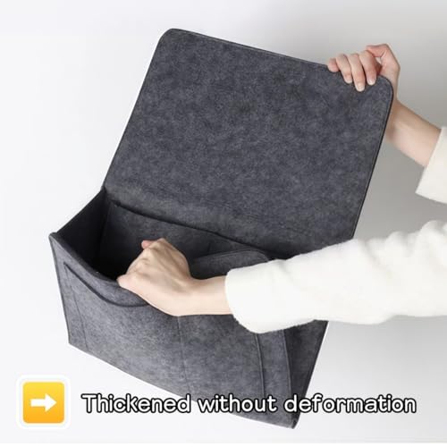 1PC Felt Hanging Storage Organizer Bag 6-Pocket Wall Mounted Holder for Remote Control Phone Tissue Bedside Sofa Caddy, Grey - color: Grey