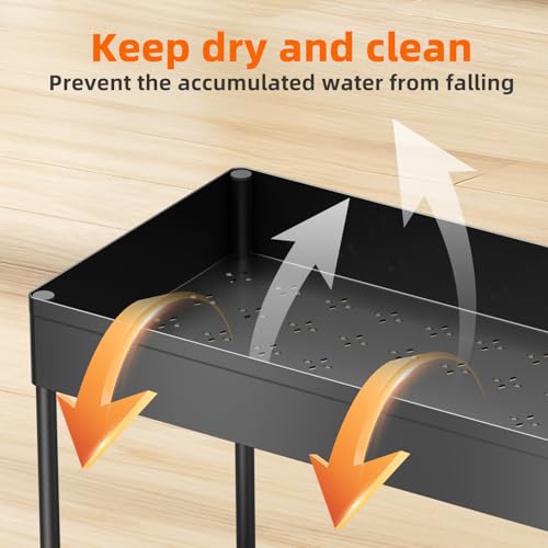 Simple Trending Under Sink Organizer 2 Pack, Sink Pull-Out Sliding Storage Cabinet, 2-Tier Under Shelf Organizer for Kitchen Bathroom, Black - color: Black, size: 2 pack