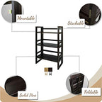 Casual Home 3-Shelf Folding Student Bookcase (20.75" Wide)-Espresso - color: Espresso