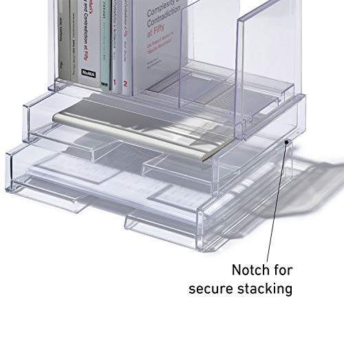 Like-it │MX-9202 │Landscape File Tray │Stackable File Tray │13.27" × 10.16" × 2.44" | Clear │