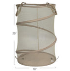 Household Essentials Pop-Up Mesh Laundry Hamper, Beige - color: Beige
