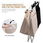 Nicesail Laundry Basket 2 Section Hamper Washing Storage Basket Bag, Folding Hamper Waterproof & Aluminum X-Frame, Cloth Organizer Durable Laundry Basket for Bathroom Home with Carrying Handle - size: 2 sections