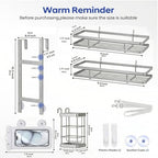 Over the Door Shower Caddy Hanging, Rustproof Shower Shelves with Waterproof Phone Pouch, 2-Tier Adjustable Bathroom Organizers and Storage, No Drilling Shampoo Soap Shelf (Silver 2-Tier) - size: Silver 2-Tier