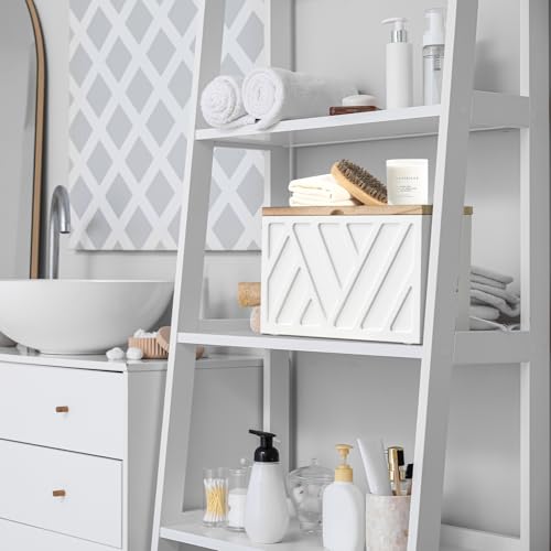 Tampon Holder for Bathroom Decor, Feminine Product Organizer with Lid, Shark Week Tampon Storage, Wood Pad and Tampon Organizer for Toilet Organizer, Bathroom Accessories Box for Girl Stuff - color: 1Pcs-White
