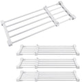 Geetery 4 Pcs Closet Tension Shelf Metal Expandable Closet Shelf Dividers Adjustable DIY Shelf Separators in Closet Tension Rod Storage Rack for Cabinet Kitchen Wardrobe (15''-21.65'' X 9.45'') - size: 15''-21.65'' x 9.45''
