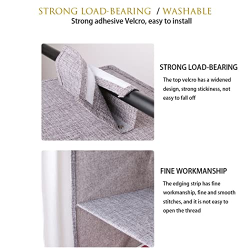 Tinyuet Hanging Closet Organizer, 4-Shelf Collapsible Hanging Closet Shelves, Hanging Organizer for Closet & RV, 31.5" H X 10.6" W X 10.6" D - Gray