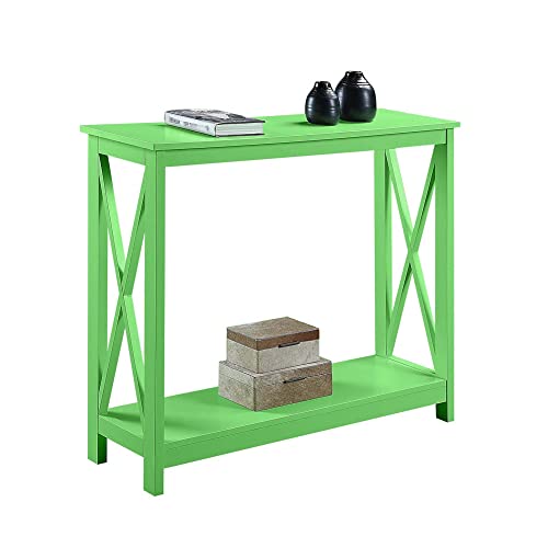 Convenience Concepts Oxford Console Table 39.5" - Sofa Table with Storage Shelf, Transitional Entryway Hall Table for Living Room and Bedroom, Display Foyer Table, Lime Green - color: Lime