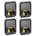 uxcell 4pcs Mop Broom Holder Wall Mount, 304 Stainless Steel Mop Broom Organizer Storage Rack, Self Adhesive Broom Hanger for Bathroom, Laundry Room, Black - color: Black