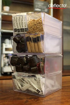 Deflecto Stackable Cube Organizer - X Divider, Clear (350201-AMZ) - style: Cross Divider
