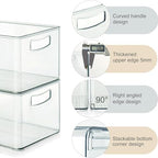 Heyuzb Set of 8 Clear Fridge Organizer Bins, Stackable Refrigerator Organizers and Storage for Fridge, Freezer, Pantry, BPA Free - size: 8 Pack Stack