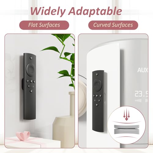 Magnetic Remote Control Holder Wall Mount Self-Adhesive, 6 Pack Upgraded Silicone Remote Organizer Storage Wall Holder for Home Office TV, Fan and Air Conditioner Remote Control 3 Colors - color: 2 Black, 2 White, 2 Gray, size: Square