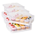 Snapware (2-Layer, 24 Cupcakes Plastic Detachable Cupcake Carrier Storage Container With Lid and Handle, Freezer Dishwasher Microwave Safe (Pack of 3) - size: 14.25" L x 10.5" W (Pack of 3)
