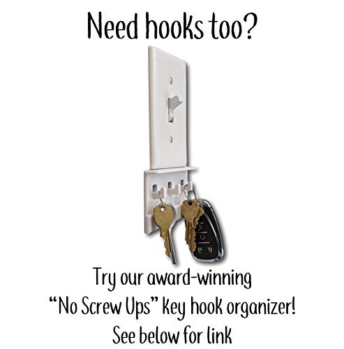 The No-Screwups Remote Control Holder by Mount Genie (White): Wall Mount with No Damaging Screws or Tape. Installs in Seconds on Any Light Switch. Great for TV, Ceiling Fan and Roku Remotes. - color: White