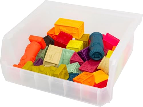 ReadySpace Extra Large Plastic Storage Bins, Stackable Organizer Containers for Closet Pantry Shelf Garage and Office Organization, Clear, 4 Pack - color: Clear, size: Extra Large, 4-Pack
