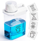 Laundry Detergent Dispenser-1 Pack, 61 oz Detergent Dispenser with 4 Removable Labels, Laundry Soap Dispenser for Laundry Room Organization and Storage, BPA Free & PET Plastic Clear - size: 61 Fl Oz (Pack of 1)