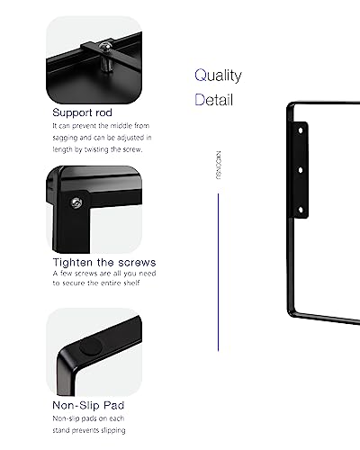 Nxconsu Cabinet Shelf Expandable Height Adjustable Organizer Riser for Kitchen Cabinet Pantry Cupboard Under Sink Countertop Organization Storage Space Saver Stackable Heavy Duty Metal Black XL - color: Black, size: 10.3’’D * 13.8-24.8’’W * 9.7’’H