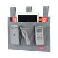 Zafit Hanging Bedside Caddy, Bedside Storage Organizer for Magazine, Phone, Remote control (Classic 4 Pockets-Grey)