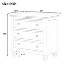 Modern Storage Wood Cabinet with 3-Drawer, Sofa Table Console Table End Table with Pull Out Tray, Accent Table Furniture for Entryway Living Room Bedroom, Fully Assembly Bedside Table (Brown) - color: Brown