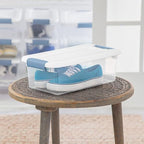 Sterilite 36-Pack Latching Box, Under Bed Storage Bins with Lids, Clear Plastic, 6 Quart - Heavy-Duty Organizing Containers for Closet, Bathroom, and Office - size: 6 Quart, style: 36 Pack