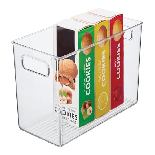 iDesign Pantry Bin with Handles - Storage Bin for Cabinets, Fridge, or Freezer - Clear - Made in USA - size: Extra Large