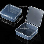 48 Packs Clear Small Plastic Containers Transparent Storage Box with Hinged Lid for Small Items Crafts Jewelry (2.9 x 2.9 x 1 Inches) - size: 2.9 x 2.9 x 1 in