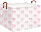 Rectangle Storage Basket with Handles,Collapsible Storage Bin,Books Box,Gift Basket(Shimmer Bowknot) - color: Shimmer Bowknot