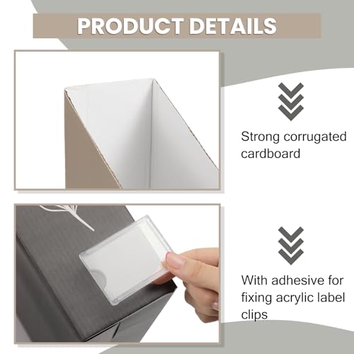 AmazingSpark Set of 4 Boho Floral Magazine File Holder Decorative Foldable Magazine Storage Boxes with Acrylic Label Holders Coquettish Boho Organizer for Office Home Organization Storage - style: Boho Floral
