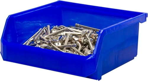 ReadySpace Plastic Containers for Organizing and Storage Bins for Closet, Kitchen, Office, Garage or Pantry Organization, Stackable Bins, Extra Large (14.8" x 16.5" x 7"), 4-Pack, Blue - color: Blue, size: Extra Large, 4-Pack